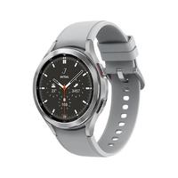 SAMSUNG 三星 Galaxy Watch4 Classic LTE版 eSIM智能手表 46mm 银色不锈钢表壳 雪川银氟胶表带（GPS、血氧、心率）