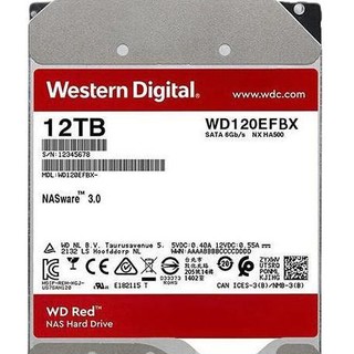 Western Digital 西部数据 红盘系列 3.5英寸 NAS硬盘 12TB (CMR、7200rpm、256MB) WD120EFBX