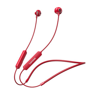 Lenovo 联想 SH1 半入耳式颈挂式动圈降噪蓝牙耳机 红色