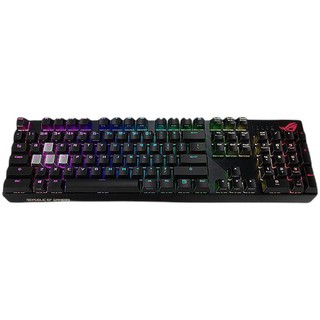 ROG 玩家国度 游侠 NX 104键 有线机械键盘 黑色 ROG NX冰川蓝轴 RGB