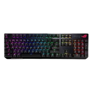 ROG 玩家国度 游侠 NX 104键 有线机械键盘 黑色 ROG NX摩卡棕轴 RGB