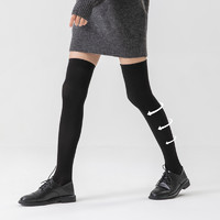 TINCOCO 新款分段式压力长筒棉质大腿袜女士休闲纯色显瘦袜子中筒过膝小腿袜