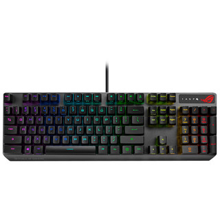 游侠 RX PBT版 104键 有线机械键盘 黑色 ROG RX红轴 RGB