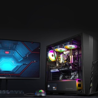 IPASON 攀升 家用组装电脑 （黑色、480GB SSD、酷睿i7-11700F、RTX 3060Ti 8G、16GB、风冷)