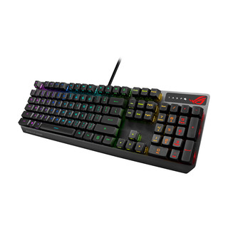 ROG 玩家国度 游侠 RX PBT版 104键 有线机械键盘 黑色 ROG RX红轴 RGB