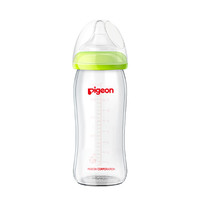 Pigeon 贝亲 婴儿新生儿宽口径玻璃奶瓶促销装240ml配M奶嘴 AA70