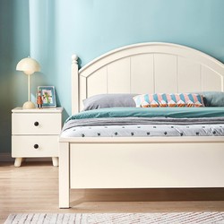 林氏木业 LS236 儿童床组合套装 普通床+床头柜*1+床垫 1.5*2m