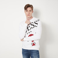 GUESS 盖尔斯 男士字母Logo卫衣 M93Q33K8S40