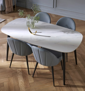 样子生活 岩板餐桌椅组合 1.4米餐桌