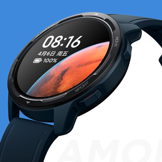 Xiaomi 小米 Watch Color2 智能手表 36mm 星耀黑金属表壳 黑色硅胶表带 (北斗、血氧、血压、GPS)