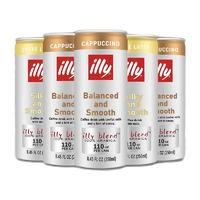 illy 意利 咖啡饮料组合装 2口味 250ml*4罐（拿铁风味250ml*2罐+卡布奇诺250ml*2罐）