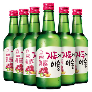 Jinro 真露 韩国进口烧酒13°李子味 360ml*6瓶装 果味酒