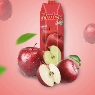 Malee 玛丽 苹果汁饮料 1L*4瓶