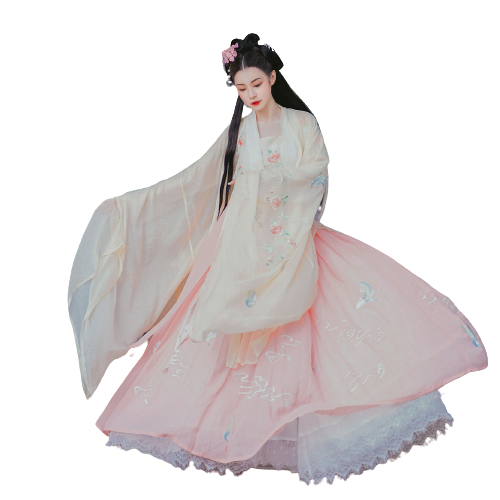 SANSHANJIU 三山氿 汉服 绕花眠 女士直领对襟大袖衫 黄色 M