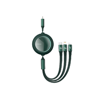 BASEUS 倍思 Type-C转Lightning/Micro-B/Type-C 100W 数据线 TPE 1.2m 墨绿色