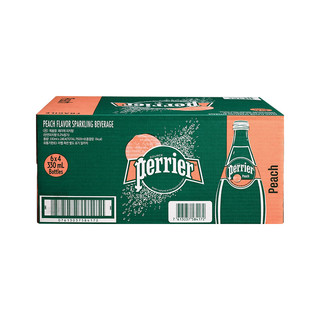 perrier 巴黎水 含气饮料 桃子味 330ml*24瓶