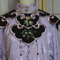 荷衣 汉服 四君子 女士云肩 粉/黑色