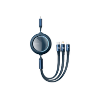 BASEUS 倍思 Type-C转Lightning/Micro-B/Type-C 100W 数据线 TPE 1.2m 蓝色