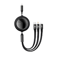 BASEUS 倍思 Type-C转Lightning/Micro-B/Type-C 100W 数据线 TPE 1.2m 黑色