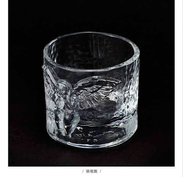 稀奇 新款男士威士忌杯“一杯子” 7.6cmx7.9cm 无铅钠钙水晶玻璃 容量250ml 创意玻璃果汁杯 单只礼盒装