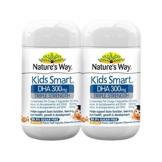 Kids Smart 佳思敏 儿童三倍鱼油DHA胶囊 香橙味 50粒*2瓶