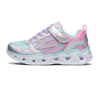 SKECHERS 斯凯奇 20294L 女童休闲运动鞋 银色/多彩色 28.5码