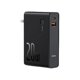 BASEUS 倍思 PPNLD20C 移动电源充电器二合一 黑色 10000mAh Type-C 20W 双向快充