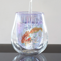 中国国家博物馆 水佩风裳玻璃杯 68x93x100mm 进口无铅玻璃 复古家用水杯礼盒