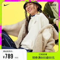 NIKE 耐克 女子翻领SWSH SHRPA GX FZ JKT夹克DD5621-010黑色S码