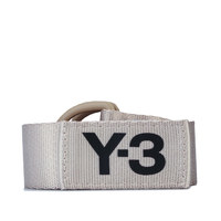 Y-3 男士银色环扣Logo 腰带