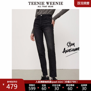 TEENIE WEENIE TeenieWeenie小熊牛仔裤直筒显瘦长裤女韩版女装秋冬新款