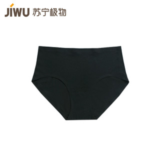 JIWU 苏宁极物 女式零感三角内裤 黑色