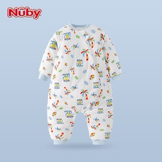 Nuby 努比 初生婴儿抱被睡袋秋冬加厚 蓝色猴子90