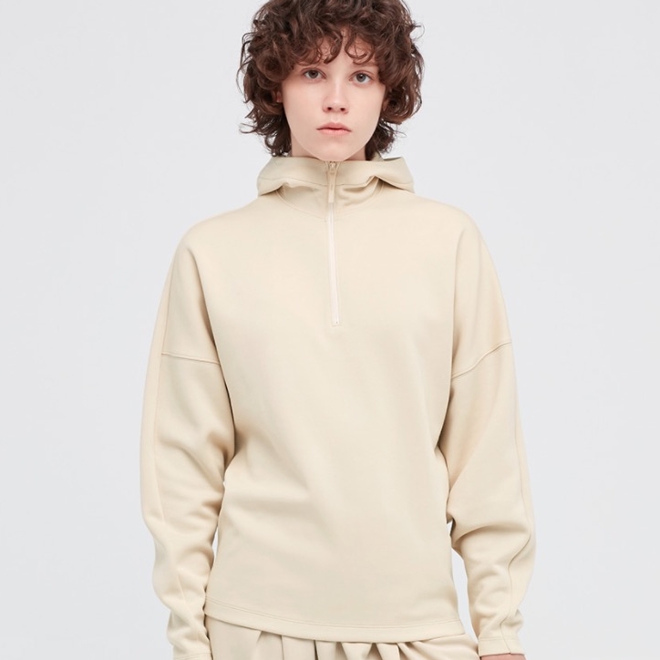 UNIQLO 优衣库 442517 女装半拉链连帽卫衣