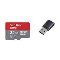 SanDisk 闪迪 QUNC Micro-SD存储卡 32GB (UHS-I、U1、A1)+USB 2.0 读卡器