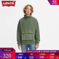 Levi's 李维斯 男士绿色立领宽松舒适简约时尚套头卫衣A0752-0000 绿色 M