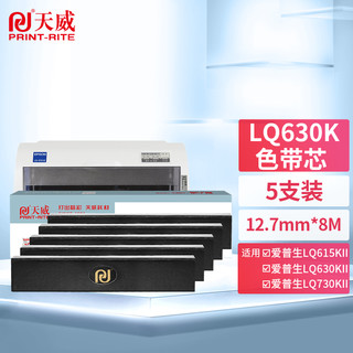 PRINT-RITE 天威 LQ630K色带芯 五支装 适用爱普生EPSON LQ630K 635K 730K 735K 80KF 610K 615K 80KFII