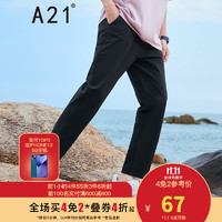 A21 Ener-G系列 男士直筒九分裤 R412116020 黑色 M