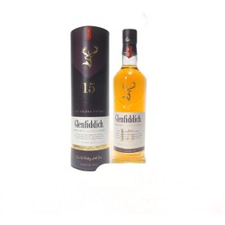 Glenfiddich 格兰菲迪 15年苏格兰单一麦芽威士忌1000ml