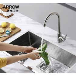 省749元 加厚洗菜盆 Arrow 箭牌卫浴厨房304不锈钢水槽套餐标配版43 30cm多少钱 什么值得买