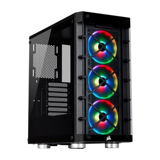 美商海盗船 iCUE 465X RGB ATX机箱 全侧透 黑色