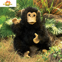 folkmanis猩猩手偶腹语表演毛绒玩具猴子仿真大猩猩公仔春晚金号
