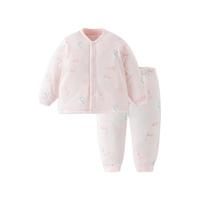 gb 好孩子 WN21430077 儿童保暖内衣套装 浅粉红 90cm