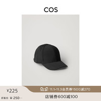COS 男士 运动风弧形帽鸭舌棒球帽黑色新品0594226004