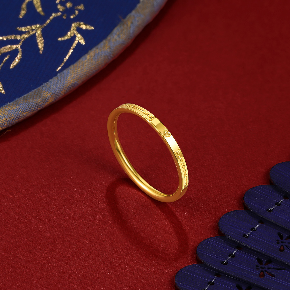 周六福 无极金系列 女士足金戒指  aw015716 1g