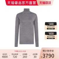 Loro Piana LORO PIANA灰色羊毛桑蚕丝女士高领套头针织衫打底衫