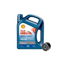 Shell 壳牌 途虎养车 汽车小保养套餐 HX7 Plus 5W-40 SN 4L 机滤 工时