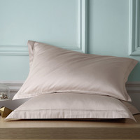 LENCIER 兰叙 莱顿 北欧全棉枕套 浅驼色 一对装