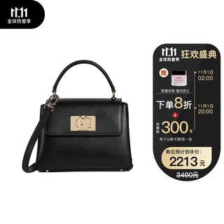 FURLA 芙拉 奢侈品 女包 1927系列迷你号女士黑色手提斜挎包