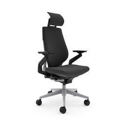 Steelcase 人体工学电脑椅 黑色 带头枕款